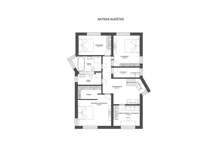 Nuomojamas namas I. Masalskio g., Trakų Vokė, Vilniaus m., Vilniaus m. sav., 235 m2 ploto, 2 aukštai 9
