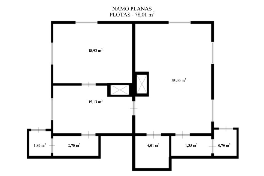 Parduodamas namas Vilniaus g., Šalčininkų m., Šalčininkų r. sav., 78.01 m2 ploto, 1 aukštai 18
