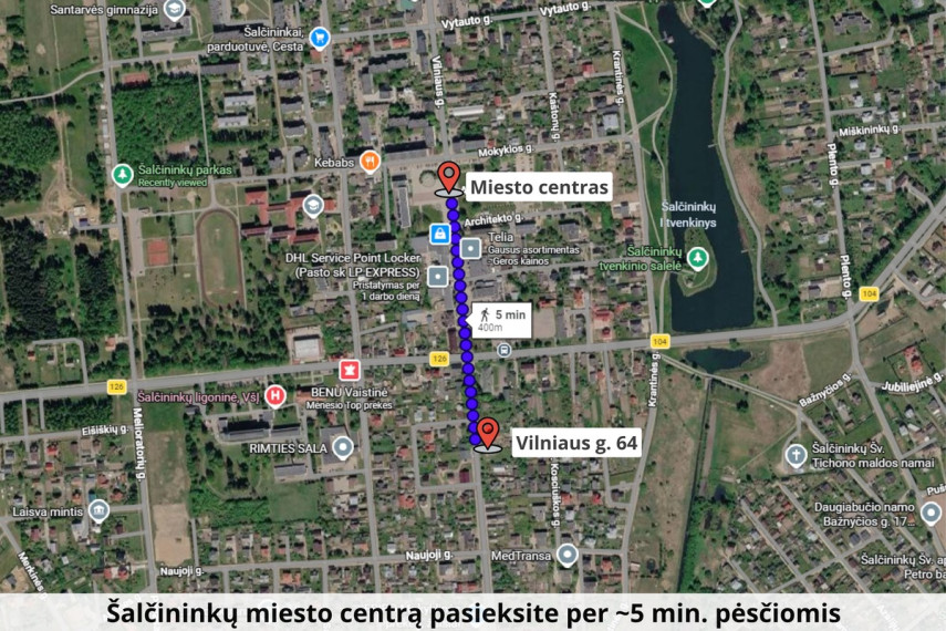 Parduodamas namas Vilniaus g., Šalčininkų m., Šalčininkų r. sav., 78.01 m2 ploto, 1 aukštai 34