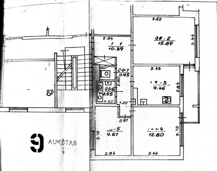 Parduodamas butas Medeinos g., Pašilaičiai, Vilniaus m., Vilniaus m. sav., 61.65 m2 ploto, 3 kambariai 21