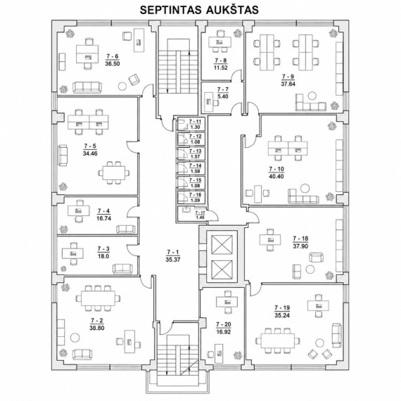 Nuomojamos administracinės patalpos Pramonės g., Alytaus m., Alytaus m. sav., 373.39 m2 ploto 8