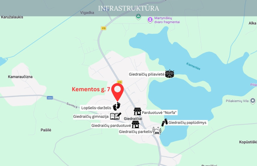 Parduodamas butas Kementos g., Giedraičių mstl., Molėtų r. sav., 47.64 m2 ploto, 2 kambariai 18
