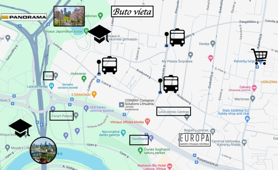 Nuomojamas butas Šatrijos g., Vilniaus m., Vilniaus m. sav., 47.56 m2 ploto, 2 kambariai 26