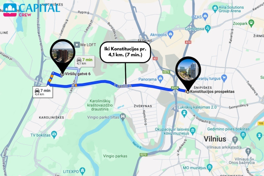 Nuomojamas butas Viršilų g., Vilniaus m., Vilniaus m. sav., 27 m2 ploto, 1 kambariai 21