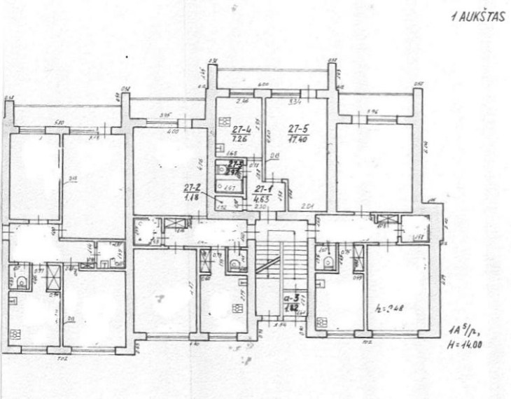 Parduodamas butas Taikos g., Pakiršinio k., Radviliškio r. sav., 33.44 m² ploto 1 kambarys 14