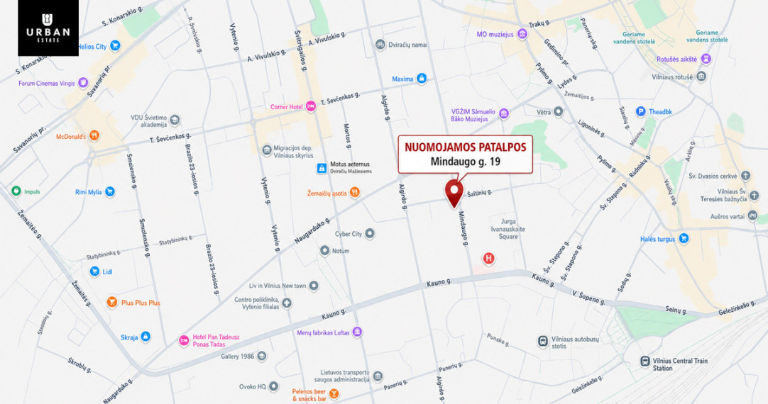 Nuomojamos patalpos 53.42 kv.m ploto 16