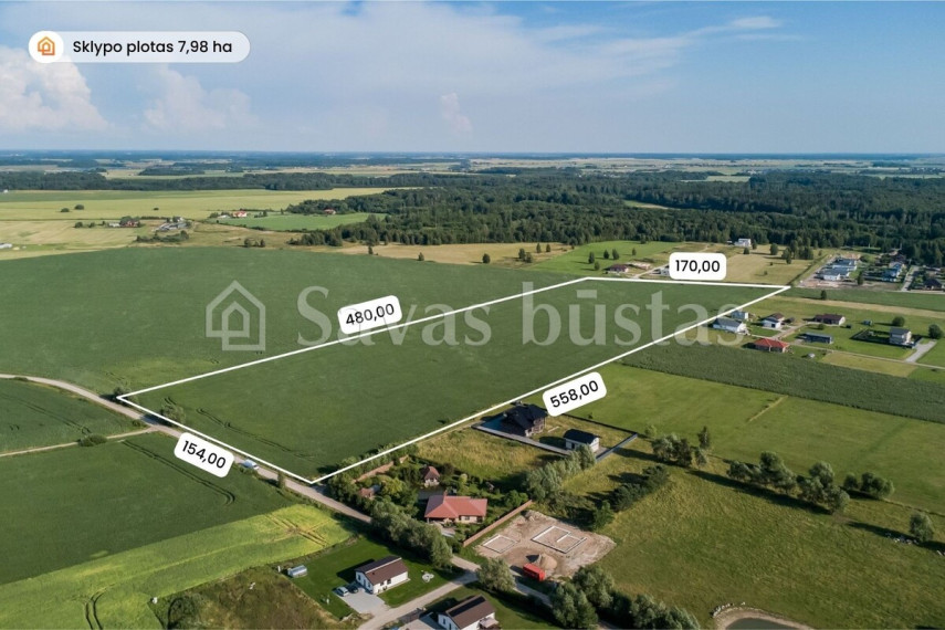 Parduodamas  sklypas Radailių k., Klaipėdos r. sav., 798 a ploto 2