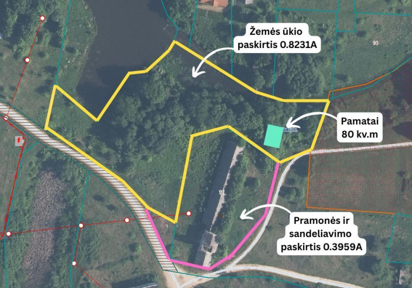 Parduodamas  sklypas Plento g., Medžiukų k., Širvintų r. sav., 39.59 a ploto 9