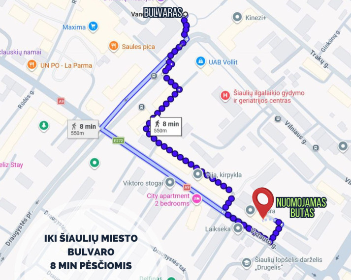 Nuomojamas butas Vytauto g., Šiaulių m., Šiaulių m. sav., 43.46 m2 ploto, 2 kambariai 17