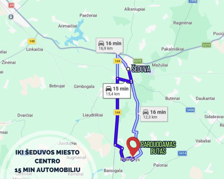 Parduodamas butas Kaimynų g., Pakiršinio k., Radviliškio r. sav., 37.33 m2 ploto, 2 kambariai 6