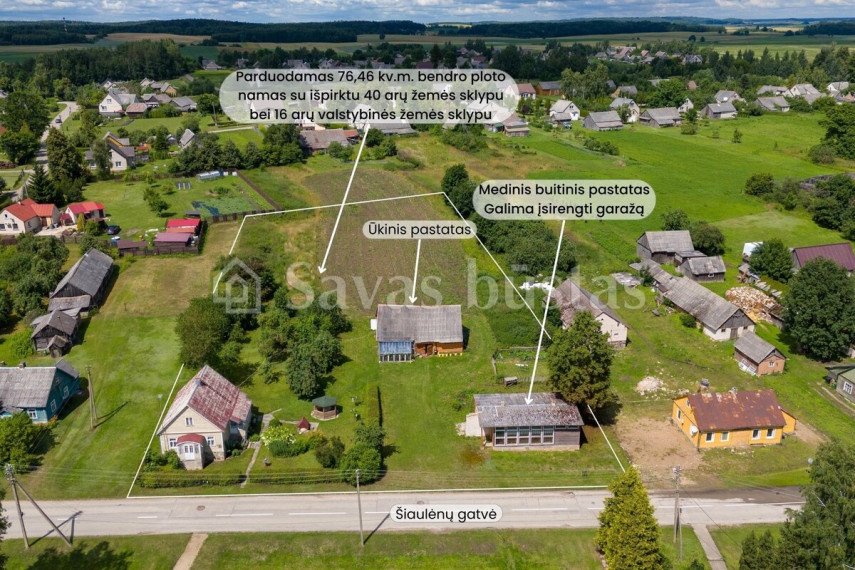 Parduodamas namas Šaukoto mstl., Radviliškio r. sav., 76.46 m2 ploto, 2 aukštai 2