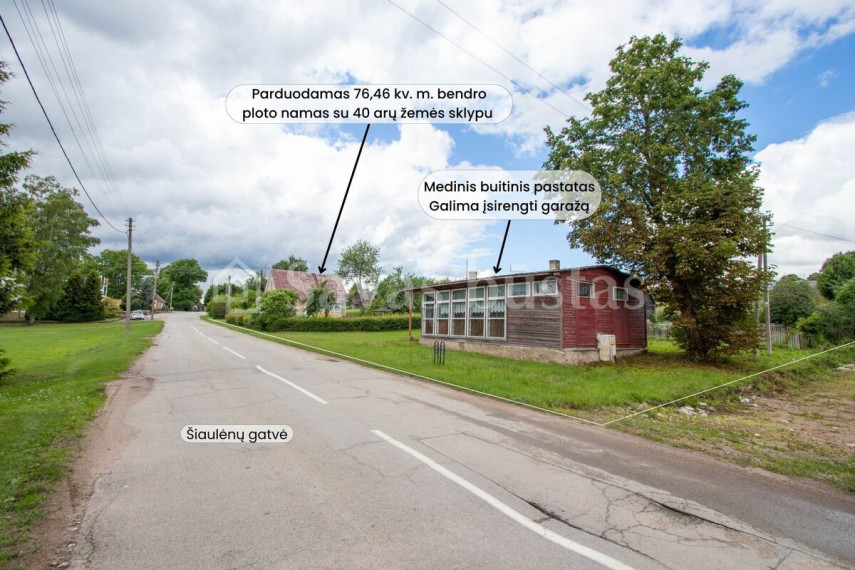 Parduodamas namas Šaukoto mstl., Radviliškio r. sav., 76.46 m2 ploto, 2 aukštai 19
