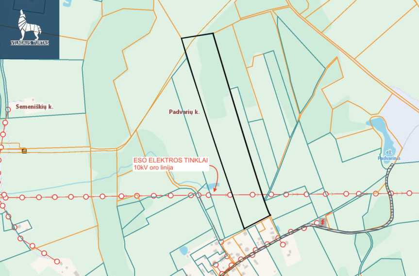Parduodamas  sklypas Padvarių k., Vilniaus r. sav., 544.74 a ploto 12