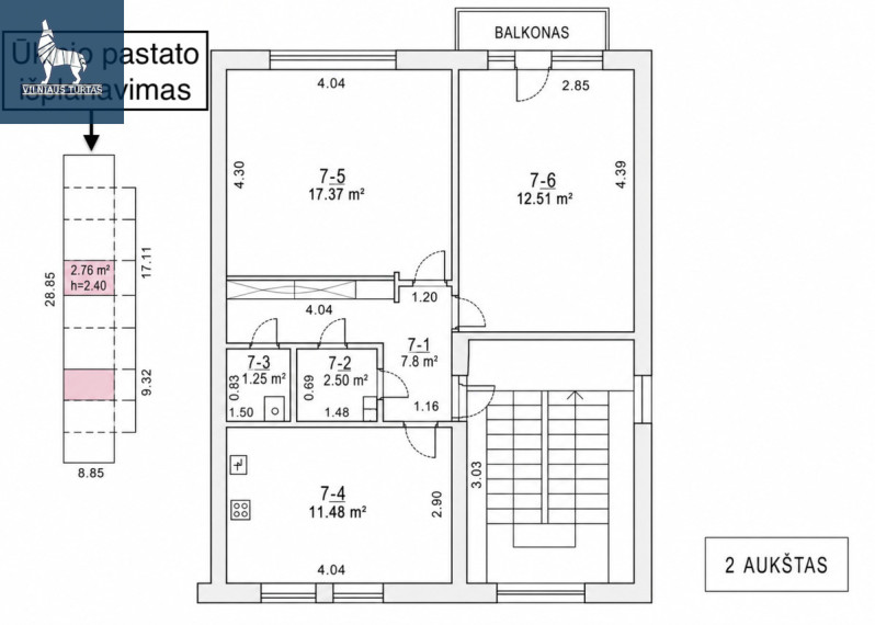 Parduodamas butas Saulės g., Anavilio k., Vilniaus r. sav., 52.86 m2 ploto, 2 kambariai 16