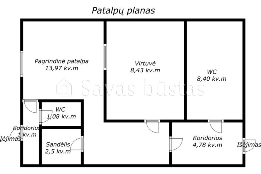 Parduodamos  patalpos P. Cvirkos g., Centras, Šiaulių m., Šiaulių m. sav., 40.16 m2 ploto 15