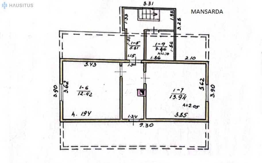 Parduodamas namas Vinco Kudirkos g., Anykščiai, 68.36 kv.m ploto 44