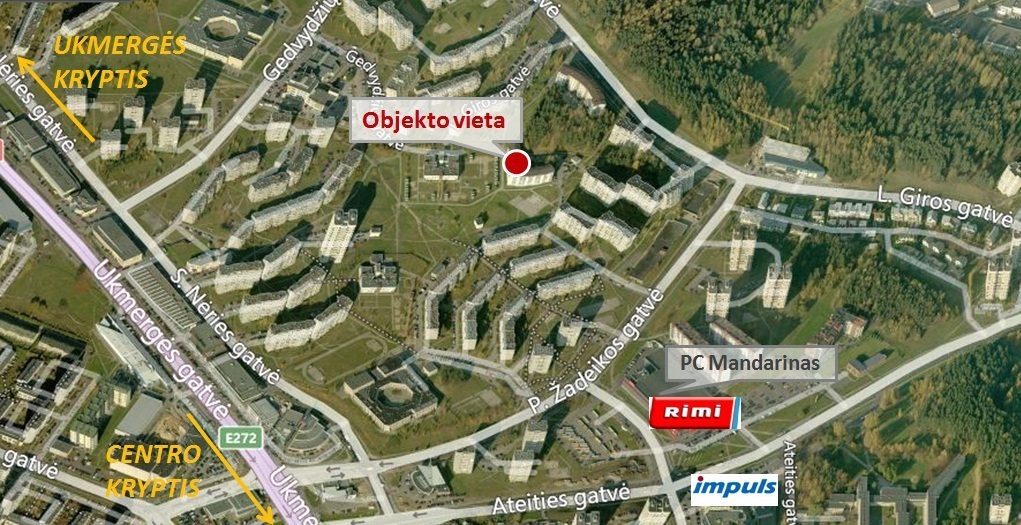 Nuomojamas butas P. Žadeikos g., Fabijoniškės, Vilniaus m., Vilniaus m. sav., 42 m2 ploto, 1 kambariai 23