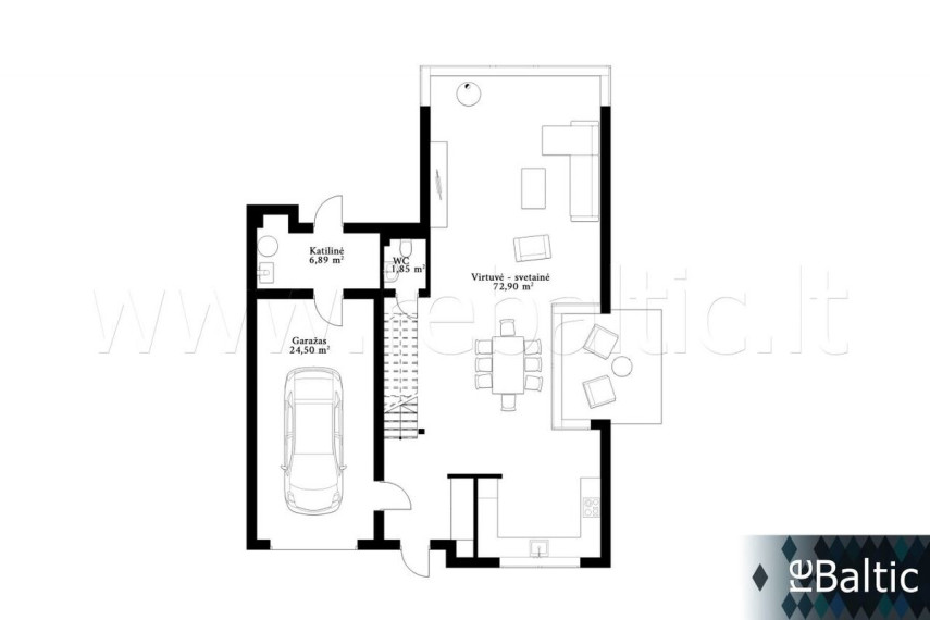Parduodamas namas Bendorių kel., Žemųjų Rusokų k., Vilniaus r. sav., 185 m2 ploto, 2 aukštai 4
