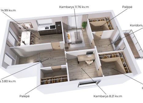 Parduodamas namas Pakraščio g., Kalniečiai, Kauno m., Kauno m. sav., 143 m2 ploto, 2 aukštai