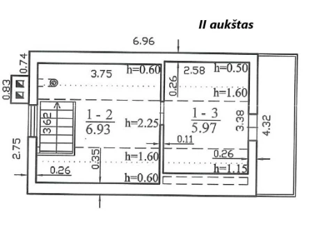 Parduodamas namas Nevėžio g., Naujasodžių k., Kauno r. sav., 50.56 m2 ploto, 1 aukštai