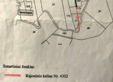 Parduodamas  sklypas Navasiolkų II k., Širvintų r. sav., 195.34 a ploto