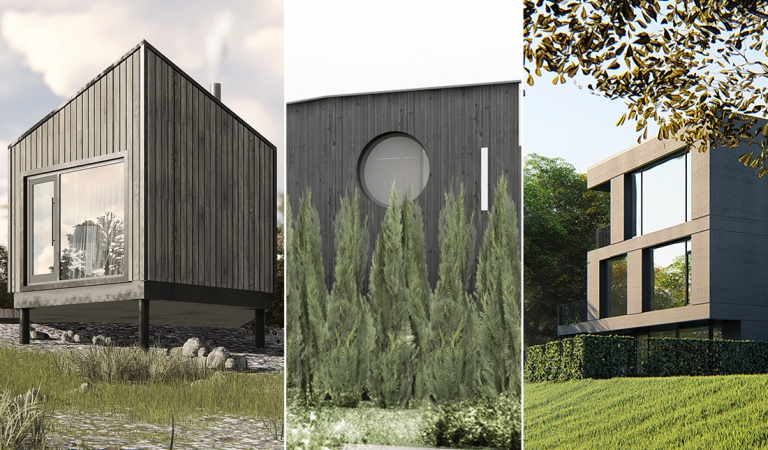 Penki išskirtiniai lietuvių architektų individualių namų projektai  ‎‎