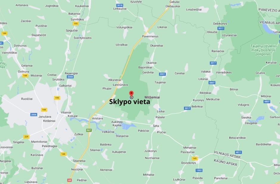 Parduodamas  sklypas Milžemių k., Kėdainių r. sav., 1587 a ploto 3