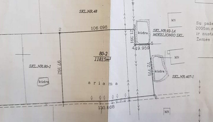 Parduodamas  sklypas Panemuninkų k., Alytaus r. sav., 120 a ploto 7