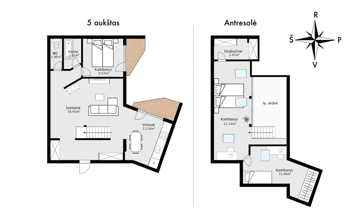 Parduodamas butas Laisvės pr., Pašilaičiai, Vilniaus m., Vilniaus m. sav., 108.25 m² ploto 4 kambariai 18